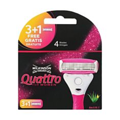 Сменные кассеты Wilkinson Sword Quattro For Woman 3+1 шт - фото