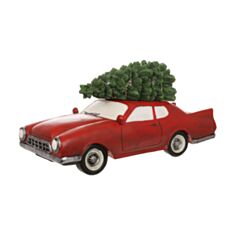 Декоративная фигурка Машина с елкой BonaDi с LED подсветкой 837-290 38,5 см - фото