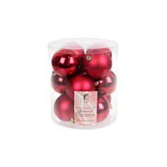 Набор елочных шаров БД 147-729 12 шт 8 см, бордо - фото