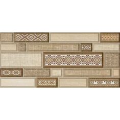 Плитка Intercerama Textiles декор Д182031 23*50 коричневий - фото