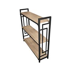 Стелаж Метал-Дизайн Лонг 3 полиці вествуд/чорний - фото