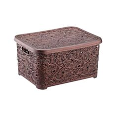 Корзина с крышкой Elif Plastik Ажур 324 28 л - фото