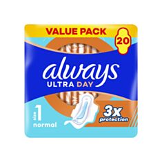 Прокладки гігієнічні ультратонкі Always Ультра день Супер Екстра Normal Duo 20 шт - фото