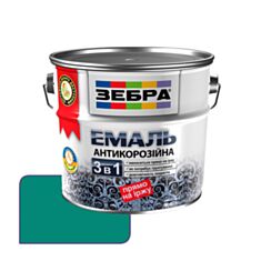 Эмаль антикоррозионная Zebra 23 бирюзовая 0,75 л - фото