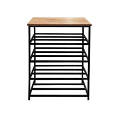 Банкетка Twinsann 4 полки 60 см дуб тахо/черный - фото