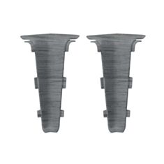 Кут внутрішній для плінтуса Arbiton Indo70 17 алюміній 2 шт - фото