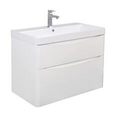 Тумба Aqua Rodos Amerina консольная с умывальником Deep 75 см белая - фото