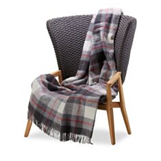 Плед "Ельф" 200*220 сіро-біло-червоний - фото