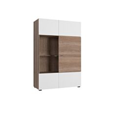 Шафа вітрина дводверна ARTE J біла - фото