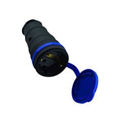 Розетка переносна Violux з заглушкою 16 А каучукова - фото