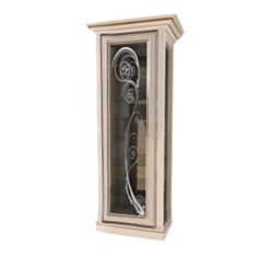 Витрина однодверная с зеркалом Терра беж - фото