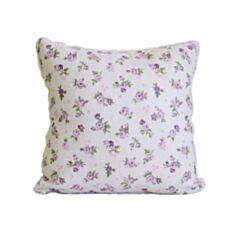Наволочка декоративная Прованс Lilac Rose с кружевом 40*40 - фото