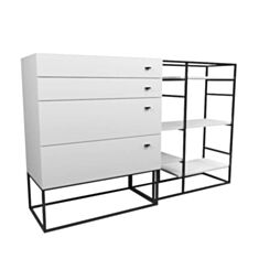 Стелаж-комод Merx Life ЛФ350 попелястий 26008403 - фото