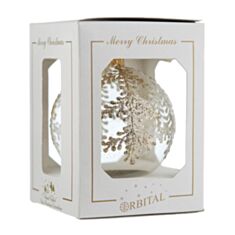 Елочная игрушка стеклянная ручной работы "Веточки" Orbital 80 Д-195 прозрачный - фото