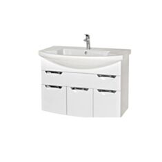 Тумба Aqua Rodos Gloria gl-90 навесная с умывальником Евита - фото