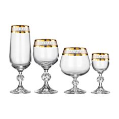 Набір бокалів Bohemia Claudia 40149-43081 50мл/180мл/230мл/250мл/24пр - фото