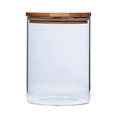 Банка для сыпучих Vittora  VT-7107 с деревянной крышкой 0,7 л - фото