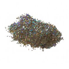 Глиттер Yurski черточка 3 мм 10 г серебряный - фото