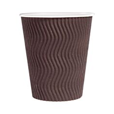 Стакан паперовий PROservice Riple 340 мл 20 шт коричневий - фото