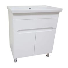 Тумба Respect-M Allet At1-70 белая с умывальником Неми 70 см - фото