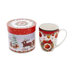 Кружка фарфоровая BonaDi Рождественский орнамент 498-210 375 мл - фото