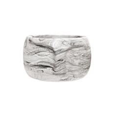 Кашпо Лицо Cute серый мрамор - фото