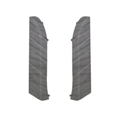 Комплект заглушок для плінтуса ТІС 0088-ПЛГЗК Дуб сірий 2 шт - фото