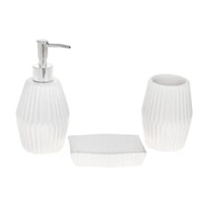 Набор аксессуаров для ванной BonaDi 304-972 3 шт белый - фото