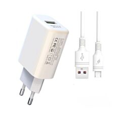 Зарядное устройство сетевое XO L85D QC3.0 18W Micro B - фото