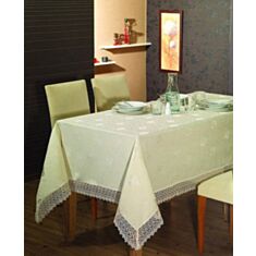 Скатертина Veroli КDK з гіпюром Krem 160*220 - фото