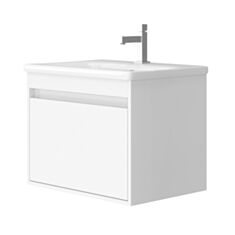 Тумба Ювента Malta Mlt-65 з умивальником Soft 65 см біла - фото