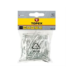 Заклепки алюмінієві Topex 43E401 4*8 мм 50 шт - фото