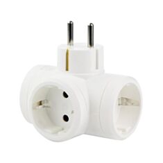 Трійник Legrand 50662 із заземленням білий - фото