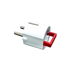 Вилка электрическая 08-001 с заземлением белая - фото