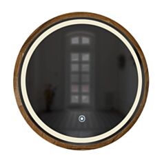 Зеркало Luxury Wood Freedom Slim LED сенсор орех натуральный 60 см - фото