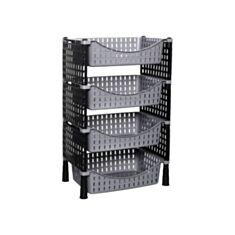 Полиця Elif Plastik Ротанг 119 чорний - фото