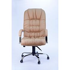 Крісло для керівників Richman Річард хром бежеве - фото