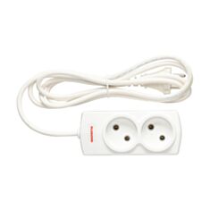 Подовжувач Magnetik MAG 2100-51 2 гнізда 5 м без заземлення білий - фото