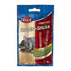 Ласощі для котів Trixie Premio Quadro-Sticks з м'ясом птиці та печінкою 20 г - фото