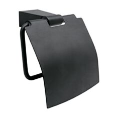 Тримач туалетного паперу з кришкою Trento Palermo чорний - фото