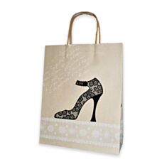 Пакет подарочный Гулливер Туфелька 280119 крафтовый 25 см - фото