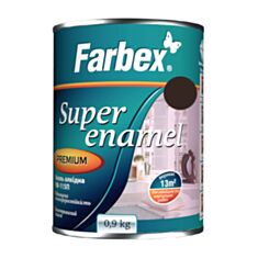 Емаль алкідна Farbex ПФ-115 темно-коричнева 0,9 кг - фото