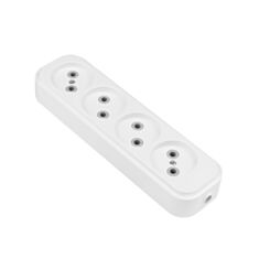 Колодка PIN 516-050200-403 4 гнезда без заземления белая - фото