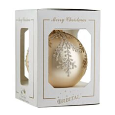 Ялинкова іграшка скляна ручної роботи "Гілочки" Orbital 80 Д-195 слонова кість - фото