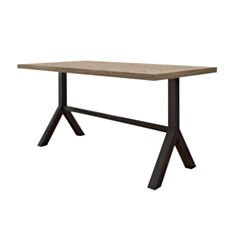 Стіл обідній Метал-Дизайн Лекс 120*75 см вествуд/чорний - фото