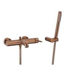 Змішувач для ванни KFA Armatura Moza Brushed Rose Gold 5034-520-34 з душкомлектом - фото