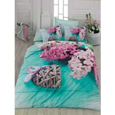 Комплект постельного белья Cotton Box LifeSeriesRanforce Flora Turquiose 2,0 - фото