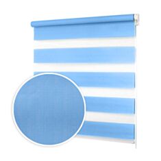 Ролета на окна Деко-Сити Мини День-ночь 39005043 43*170 см голубая - фото