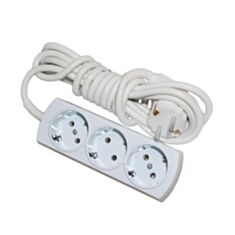 Удлинитель Sokol 92848 3 гнезда 5 м без заземления белый - фото