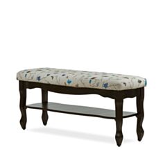 Банкетка подовжена з полицею горіх - фото